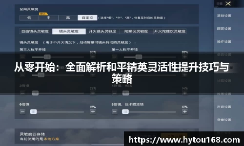 从零开始：全面解析和平精英灵活性提升技巧与策略